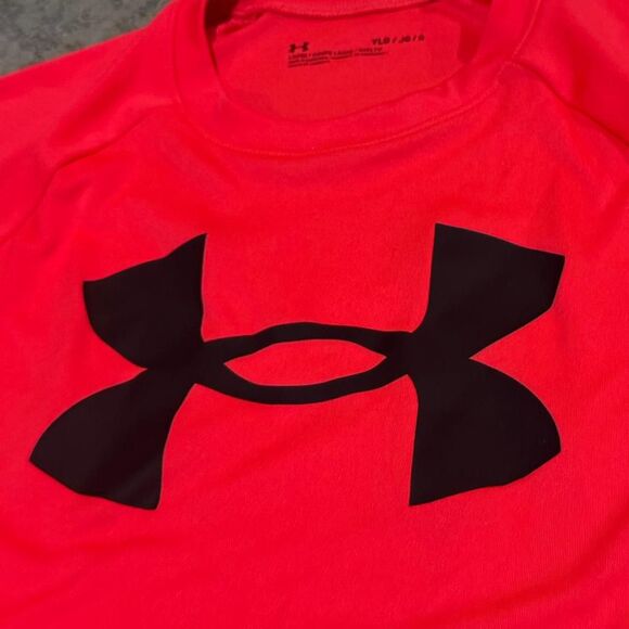 Under-armour Men's Red and Pink T-shirt - Picture 2 of 3
